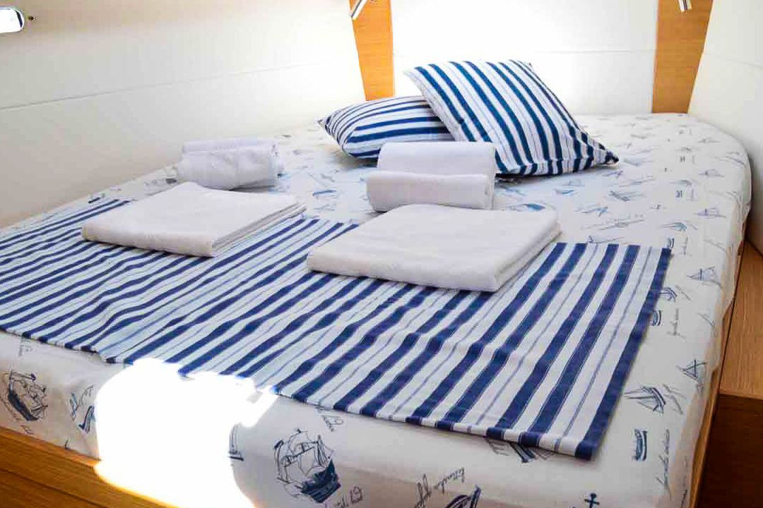 This is photo of a sailing boat X-43 double bed cabin