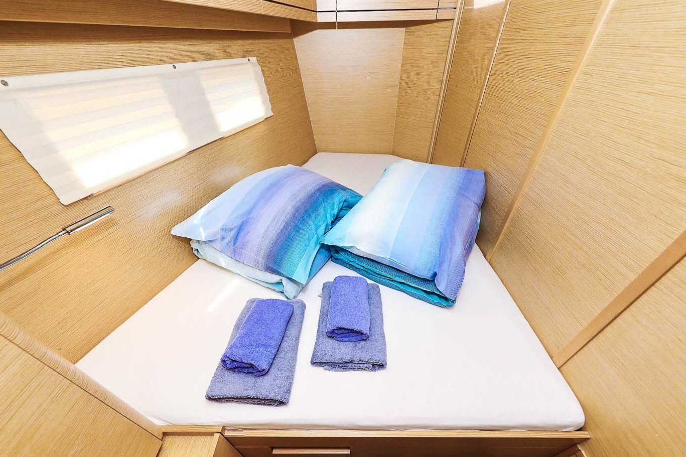 This is photo of a sailing boat Hanse 548 double bed cabin