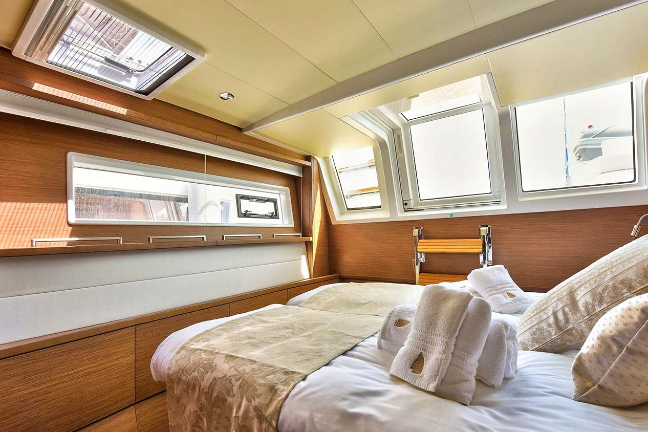 This is photo of a Lagoon 620 cabin