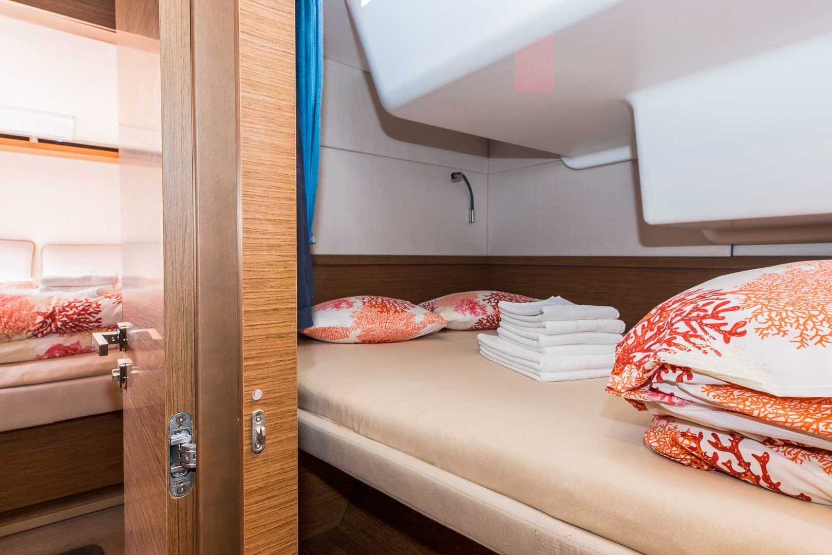 This is photo of a Lagoon 50 cabins, Catamaran Charter in Croatia