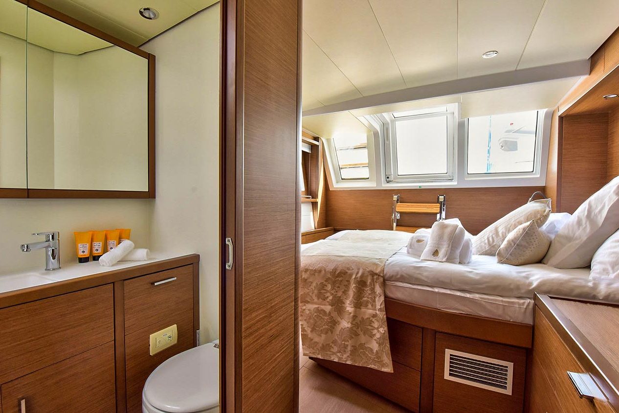 This is photo of a Lagoon 620 ensuite cabin