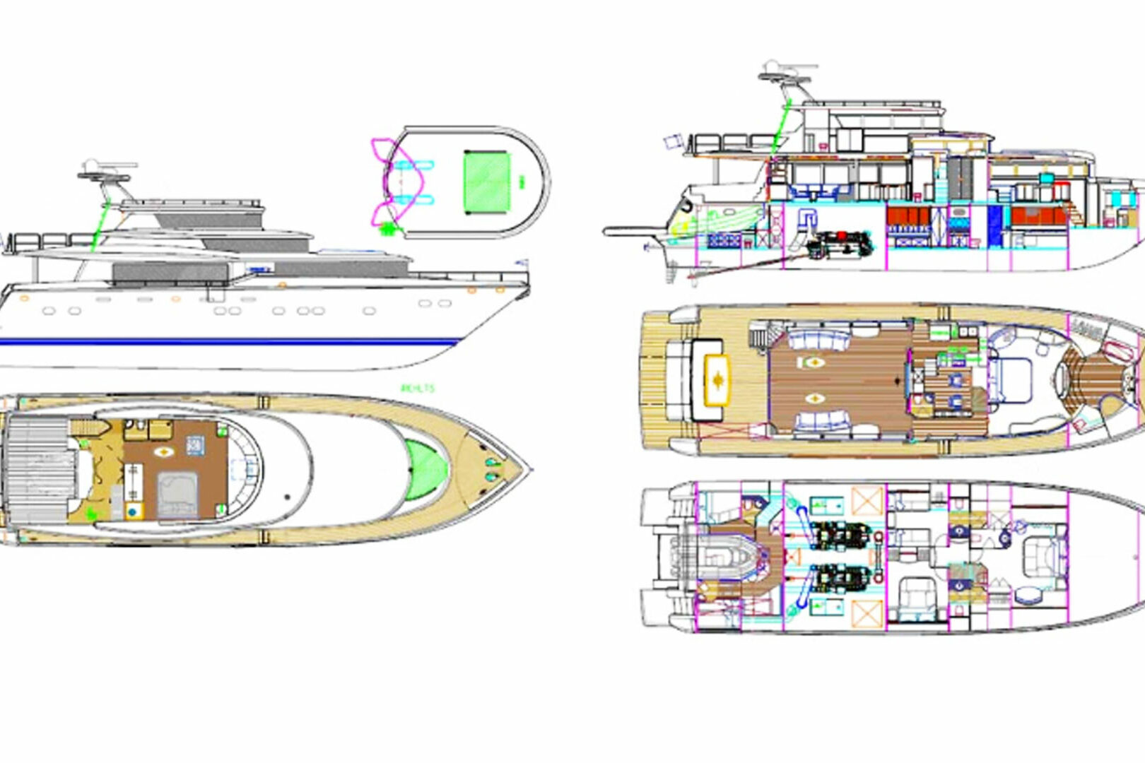 Luxury yacht Johnson Baby layout