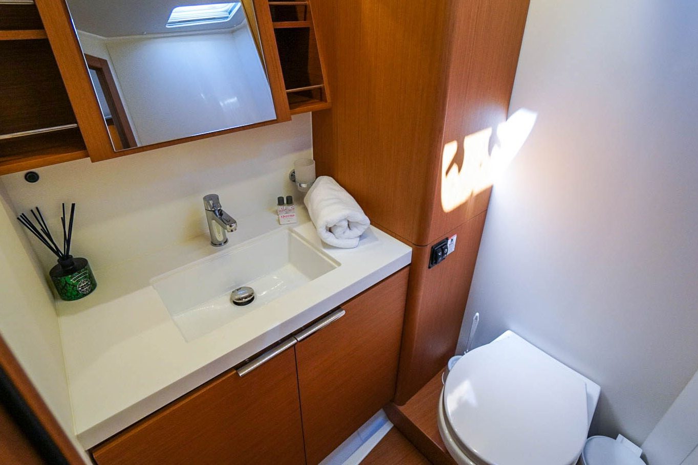 This is photo of a sailing boat First 53 toilette