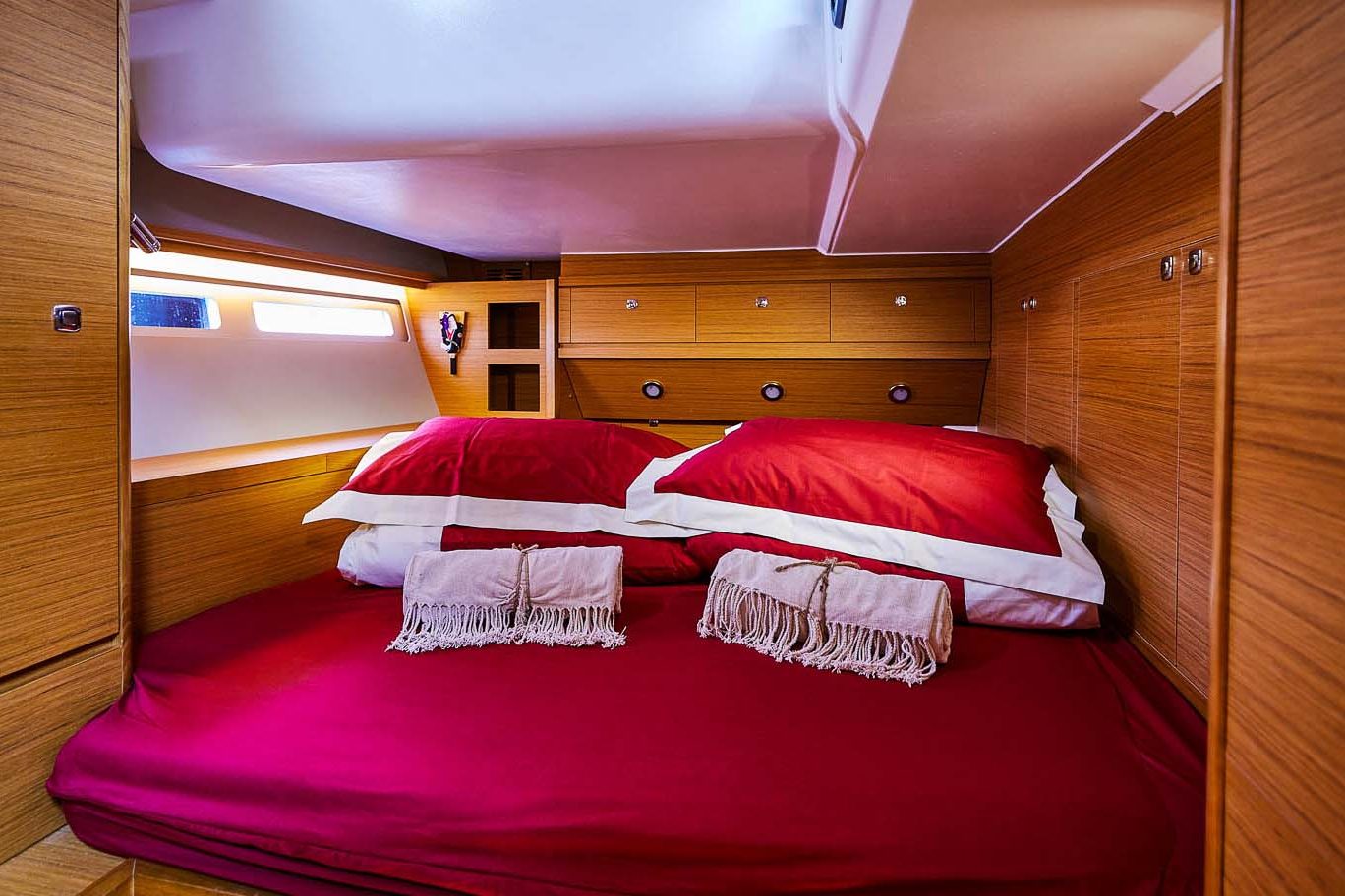 This is photo of a sailing boat Dufour 56 double bed cabin