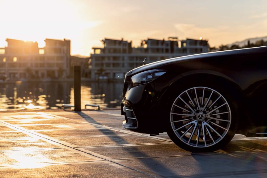 This is photo of a new Mercedes S-class at Portonovi