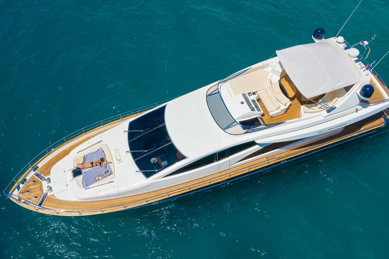 Luxury yacht Riva 85 ‘888’ from the top