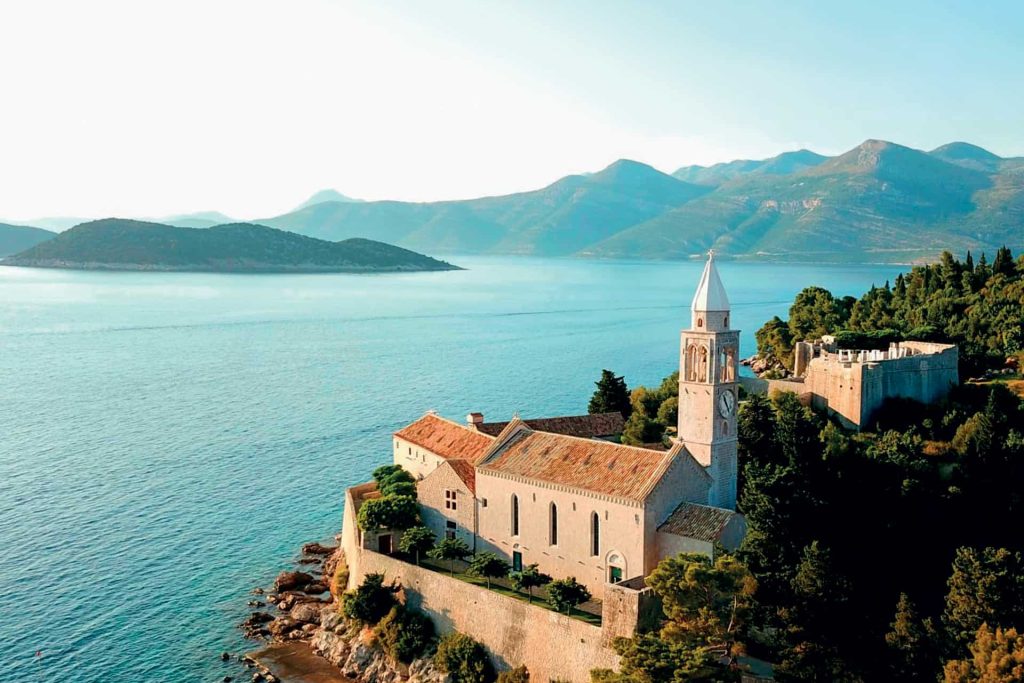 This is photo of a seaside palace, Lopud 1483, Boutique Hotels in lopud island small luxury hotels croatia