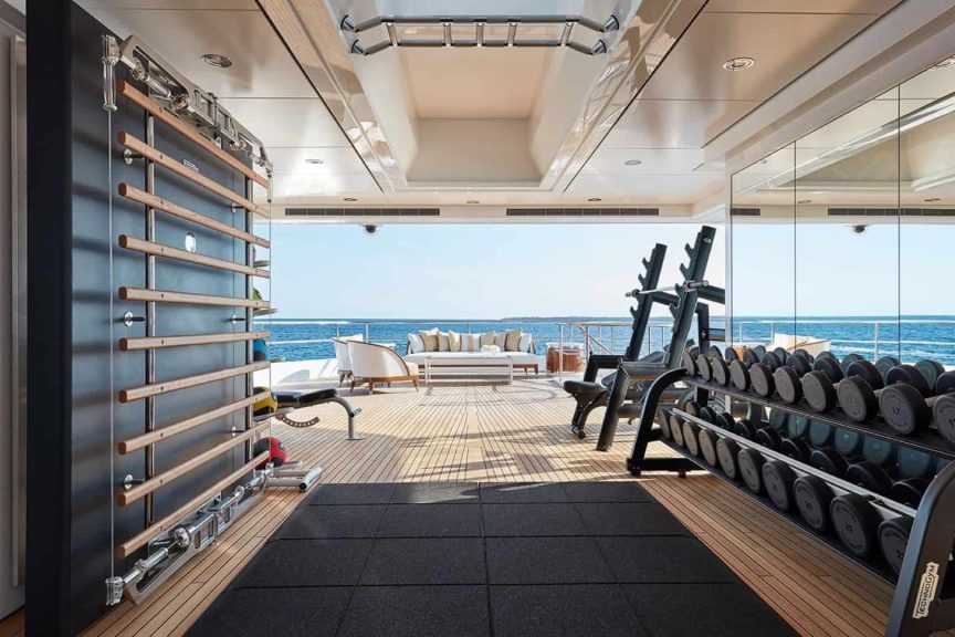 This is a photography of gyms on superyachts