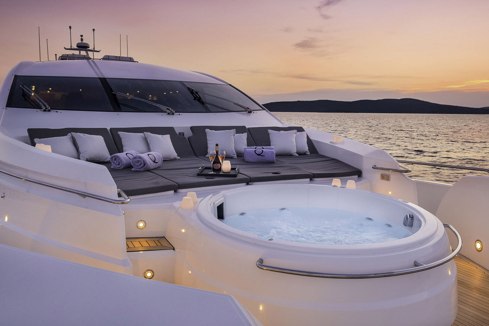 Quantum Jacuzzi in the sunset