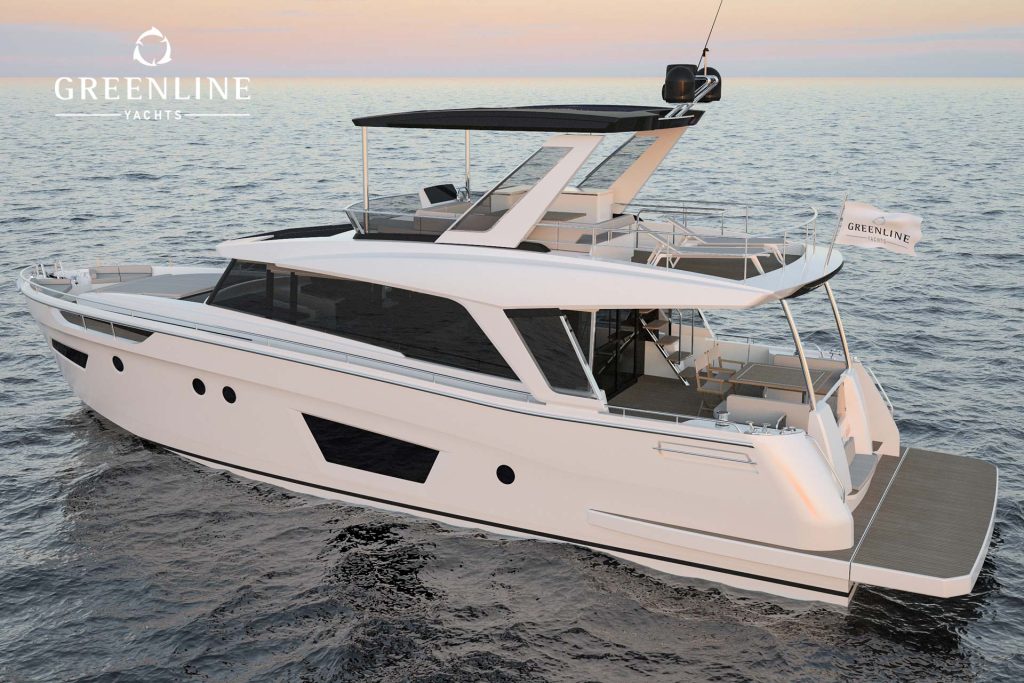 This is photo of a Greenline 58 Fly side view