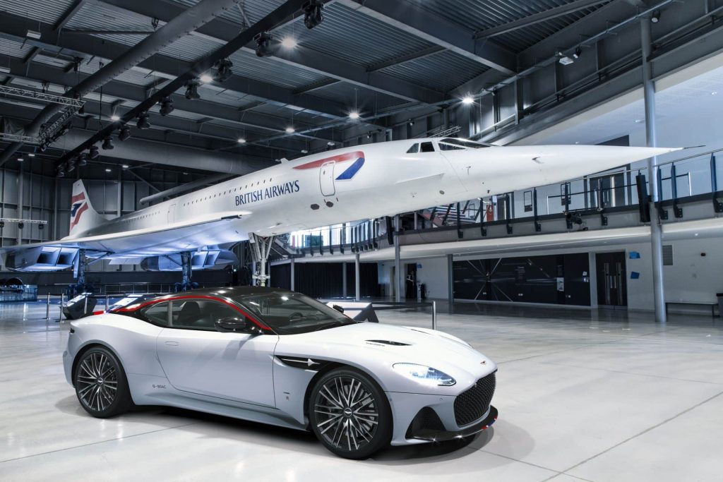 This is a photography of limited edition cars Aston Martin DBS Superleggera Concorde