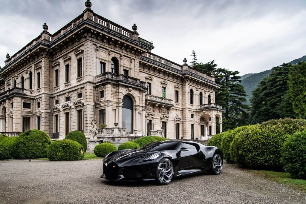 This is a photography of Bugatti La Voiture Noire