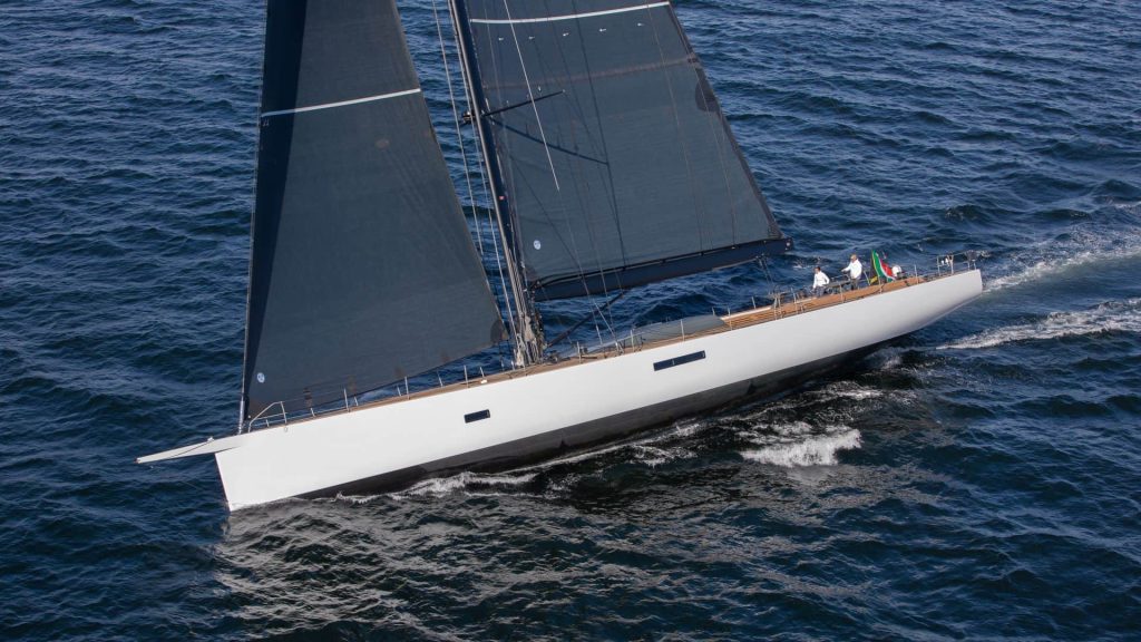 This is a photography of Southern Wind 105GT Taniwha sailing superyacht