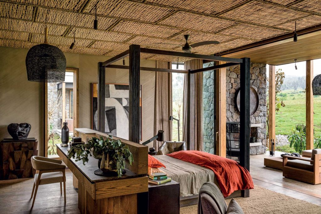 This is photo of a glamping suite - bedroom at Tanzania block outdoor furniture