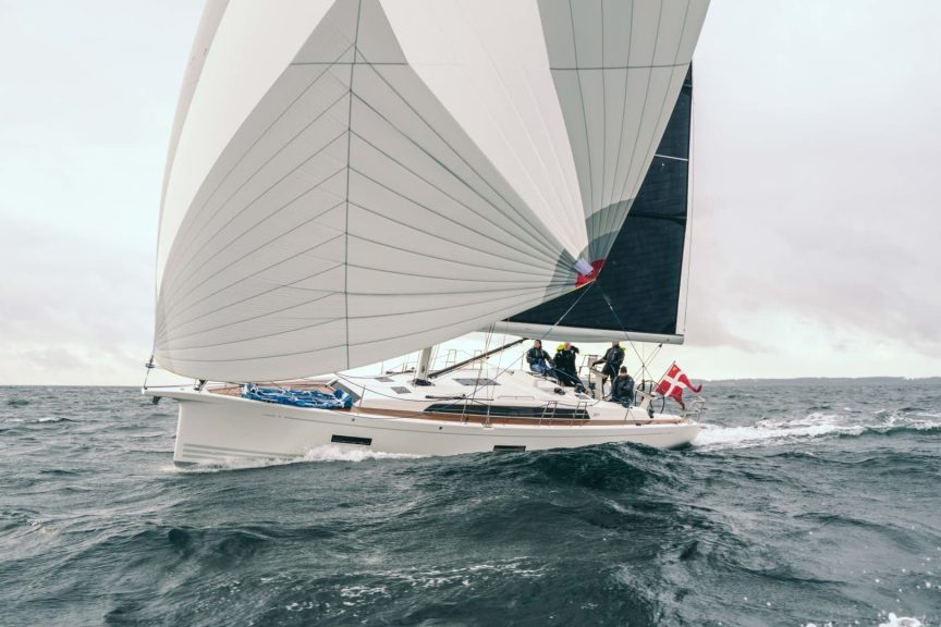 This is a photography of X-Yachts X4³ sailing test