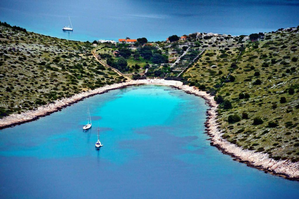 This is a photography of Levrnaka island Croatia Kornati National Park