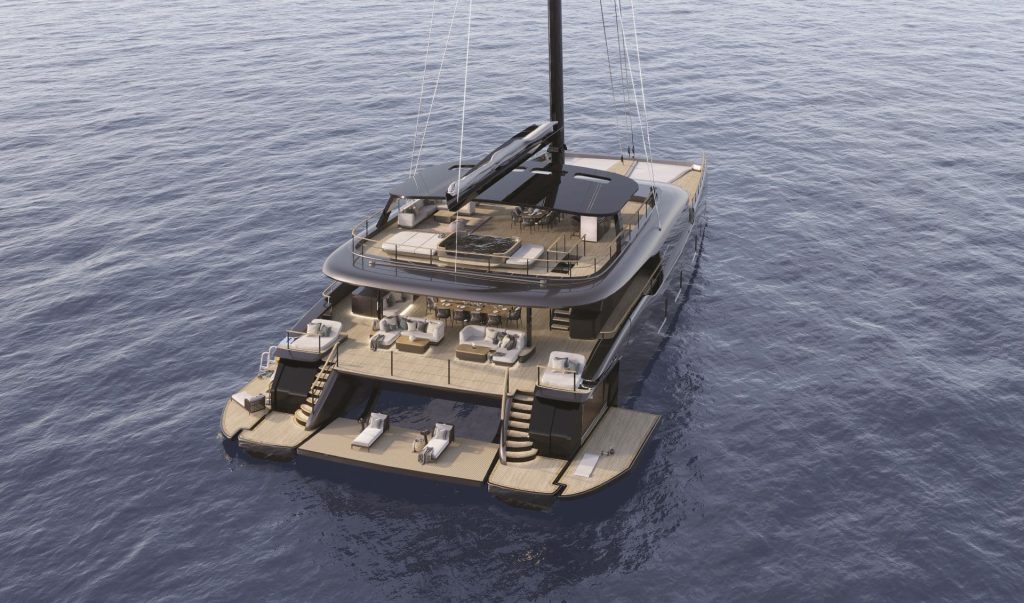 This is a photography of superyacht Sunreef 140