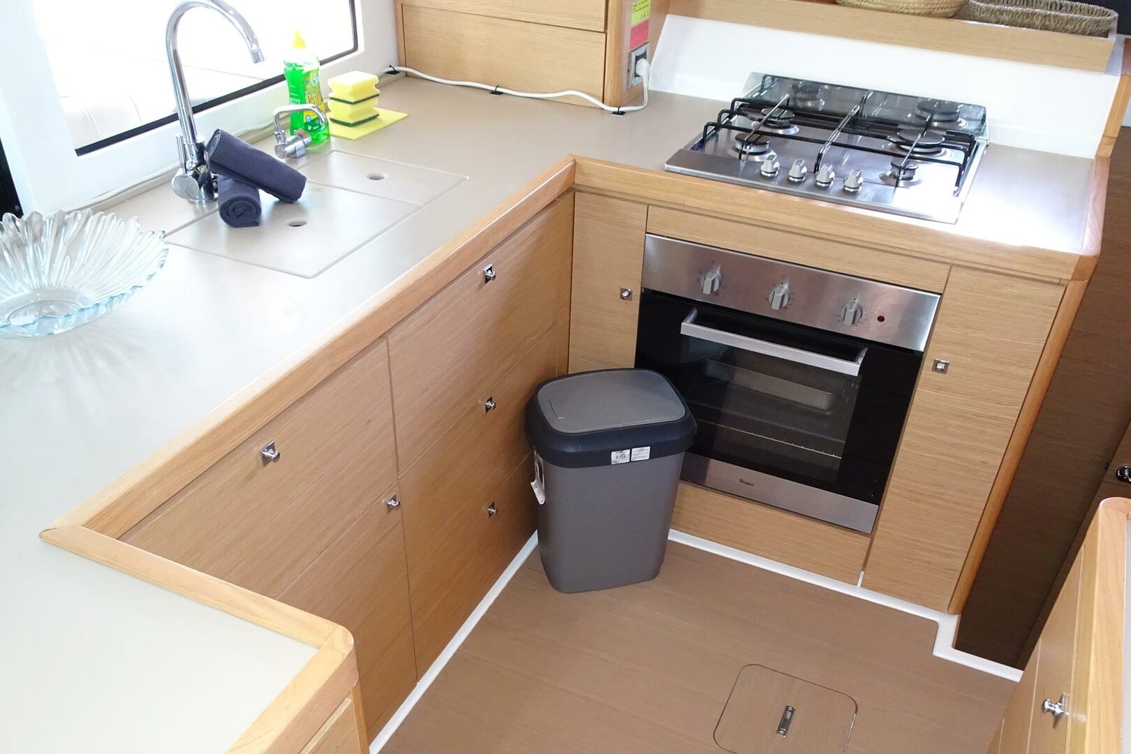 Luxury Catamaran Charter Dufour 48 Catamaran kitchen