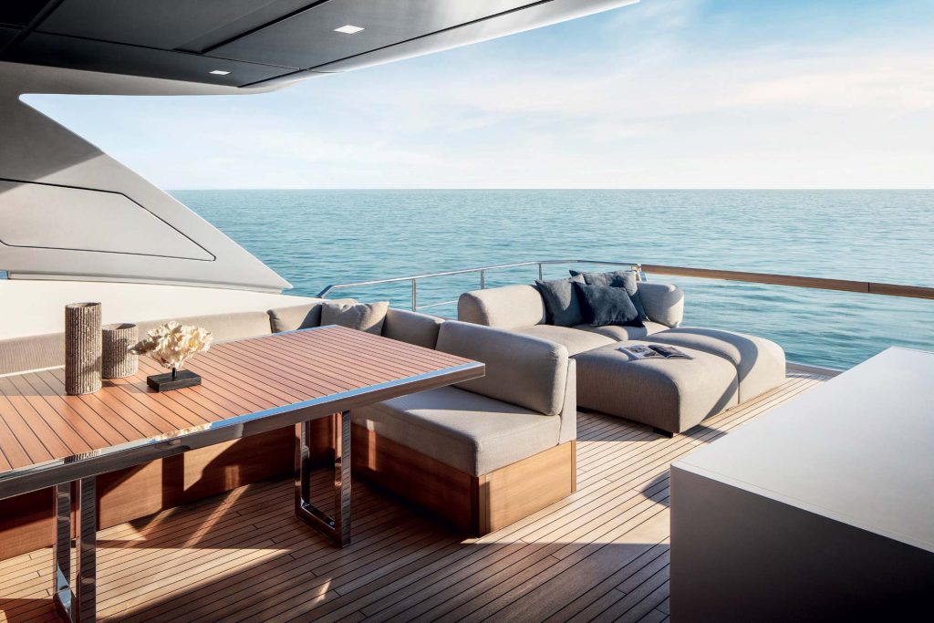 This is a photography of lounge italian yacht