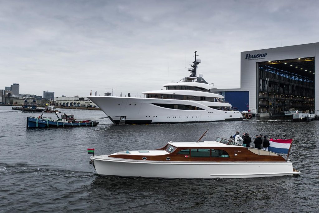 This is photo of a new 71-metre Feadship Juice