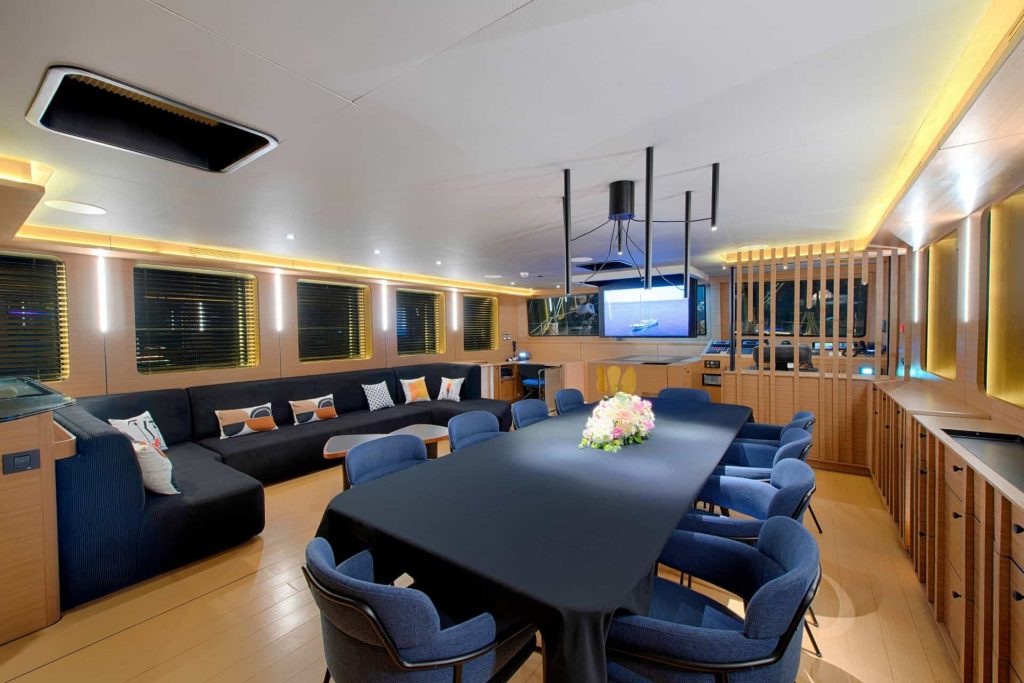 MiTi One sailing superyacht interior
