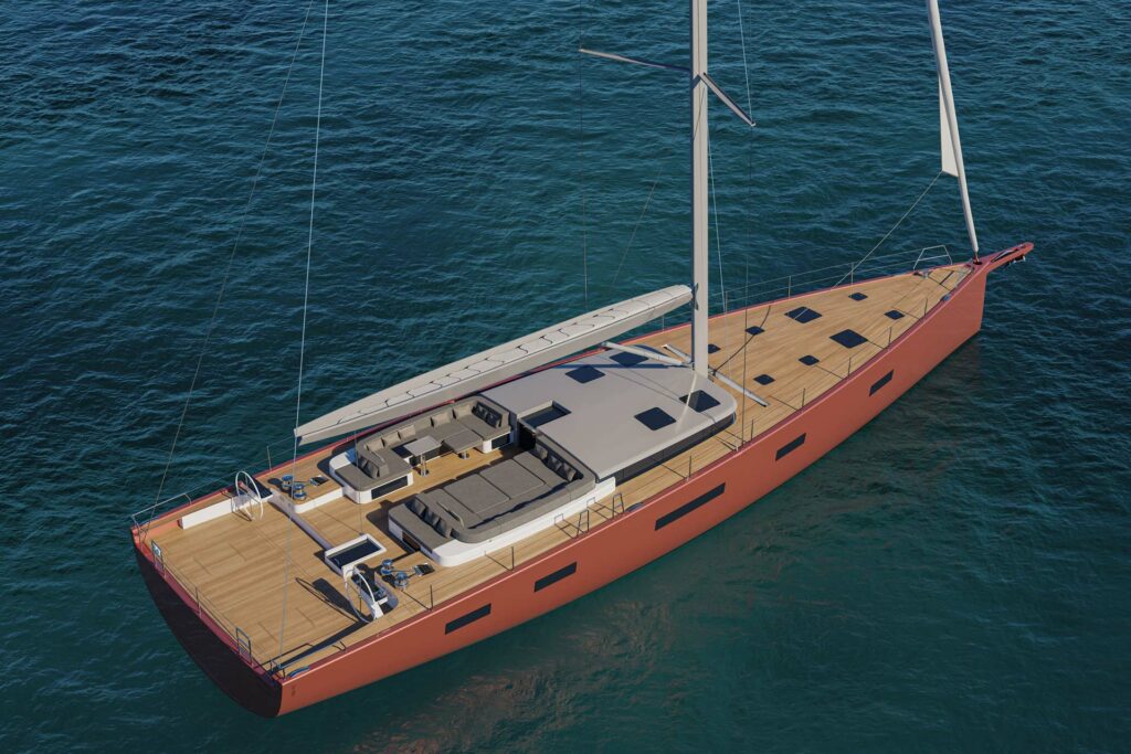 new YYachts Y8 aerial view