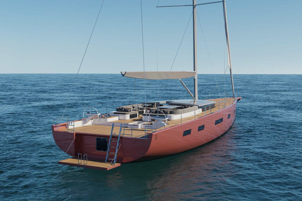 new YYachts Y8 back view