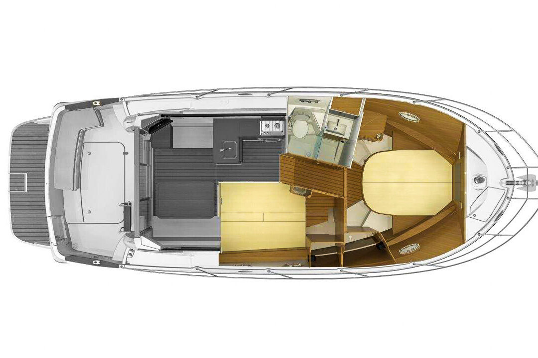 Motor Boat Antares 36 layout