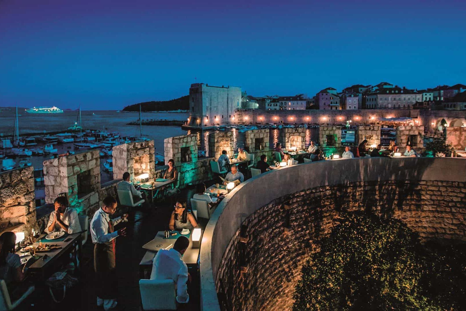 terrace view Michelin star restaurant 360 Dubrovnik Croatia