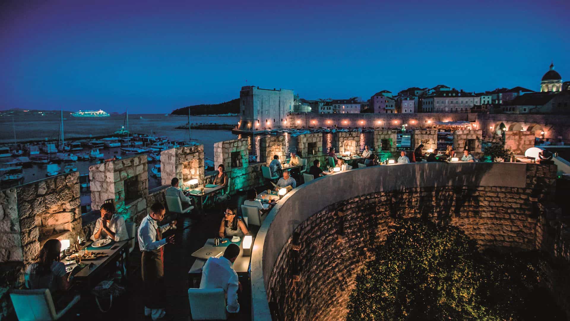 terrace view Michelin star restaurant 360 Dubrovnik Croatia