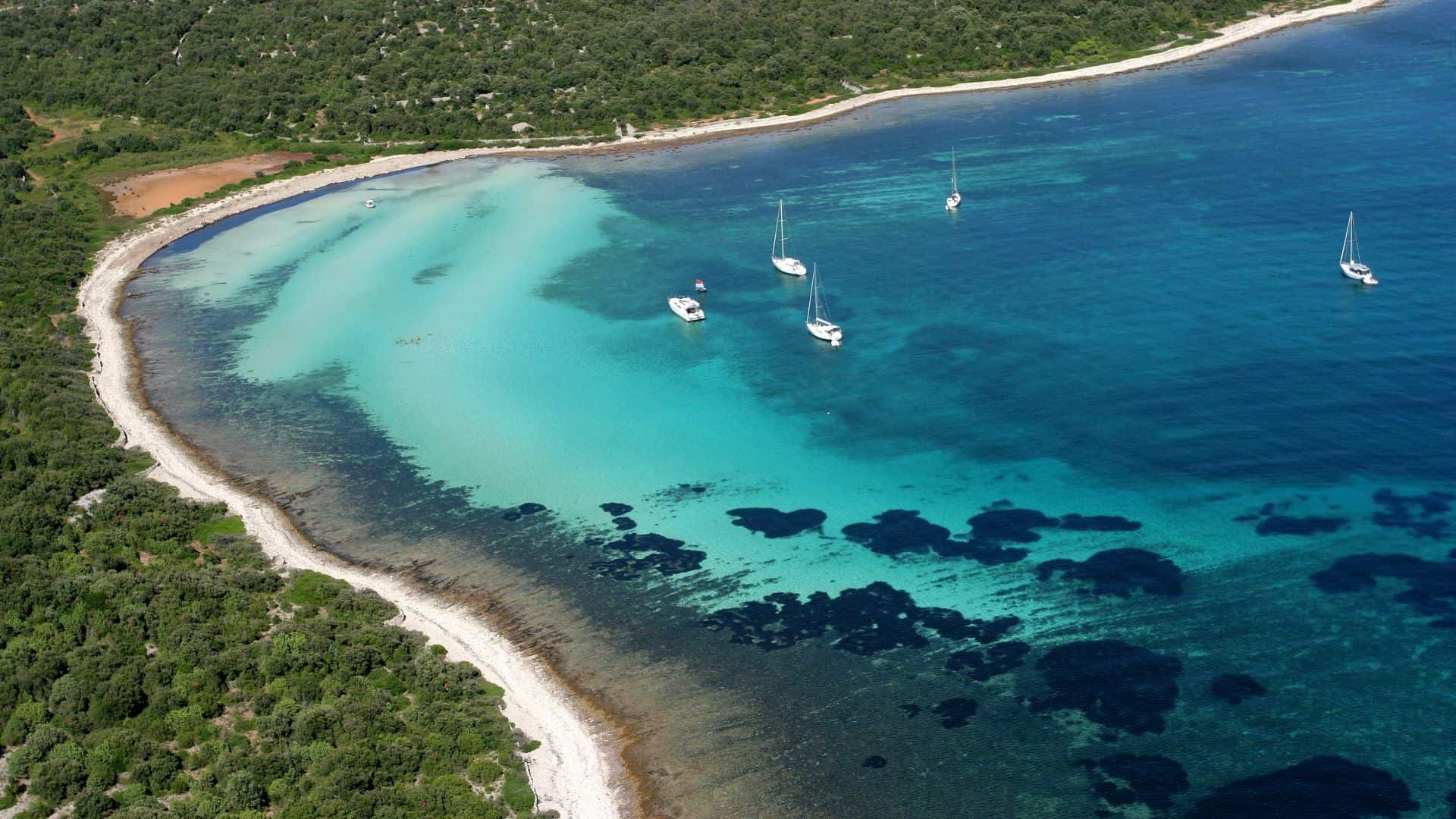 Sandy bay Olib Island Croatia