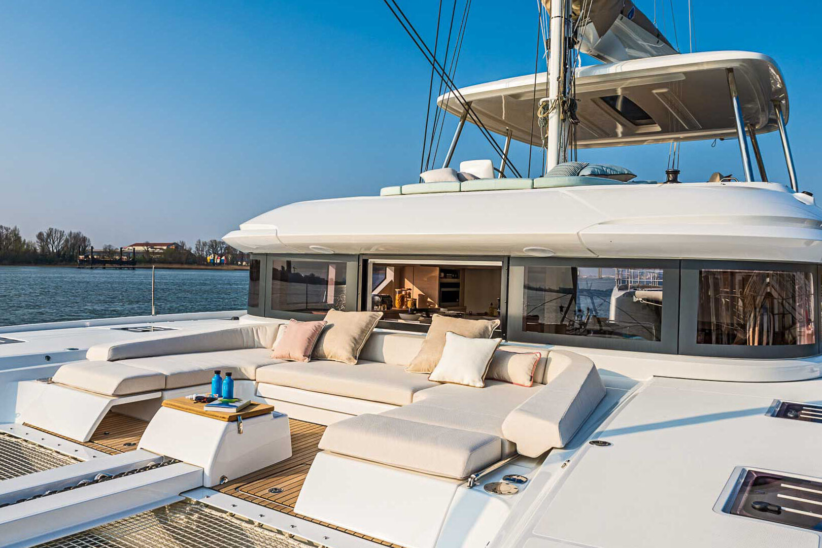 Lagoon 55 foredeck view