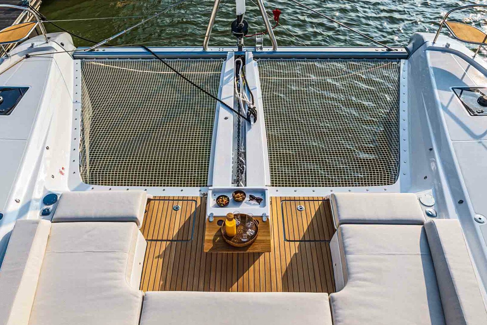 Lagoon 55 bow aereal