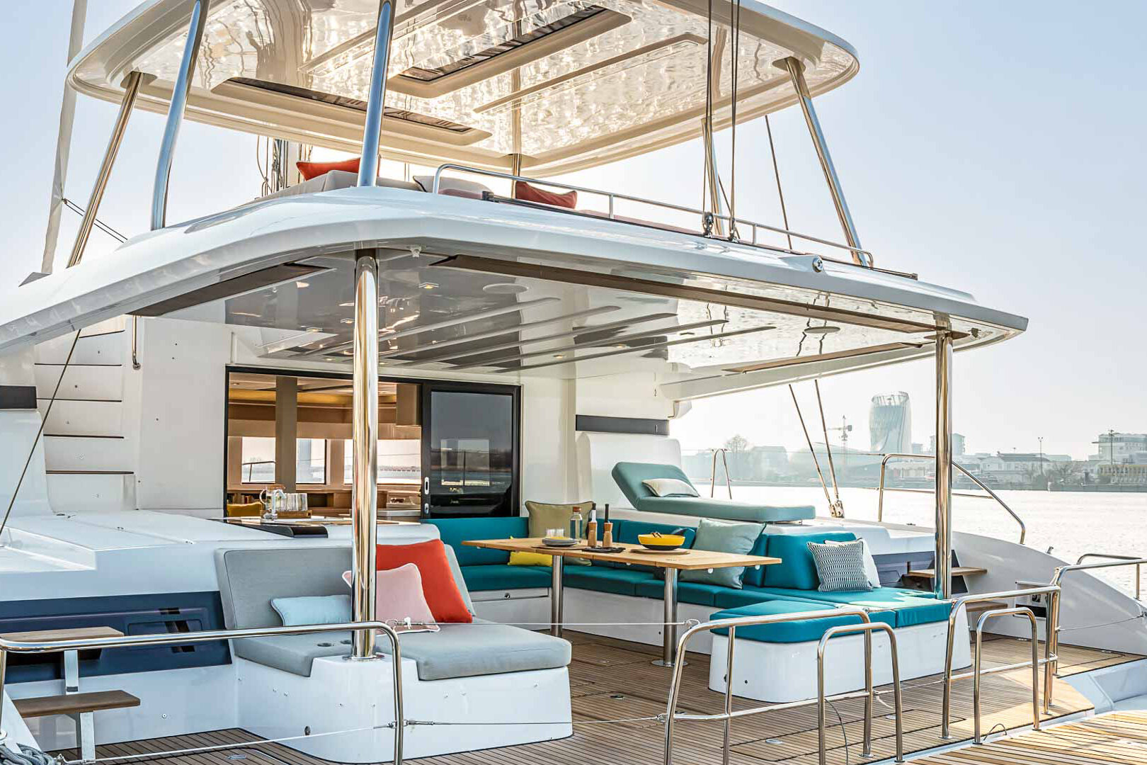 Lagoon 55 aft area
