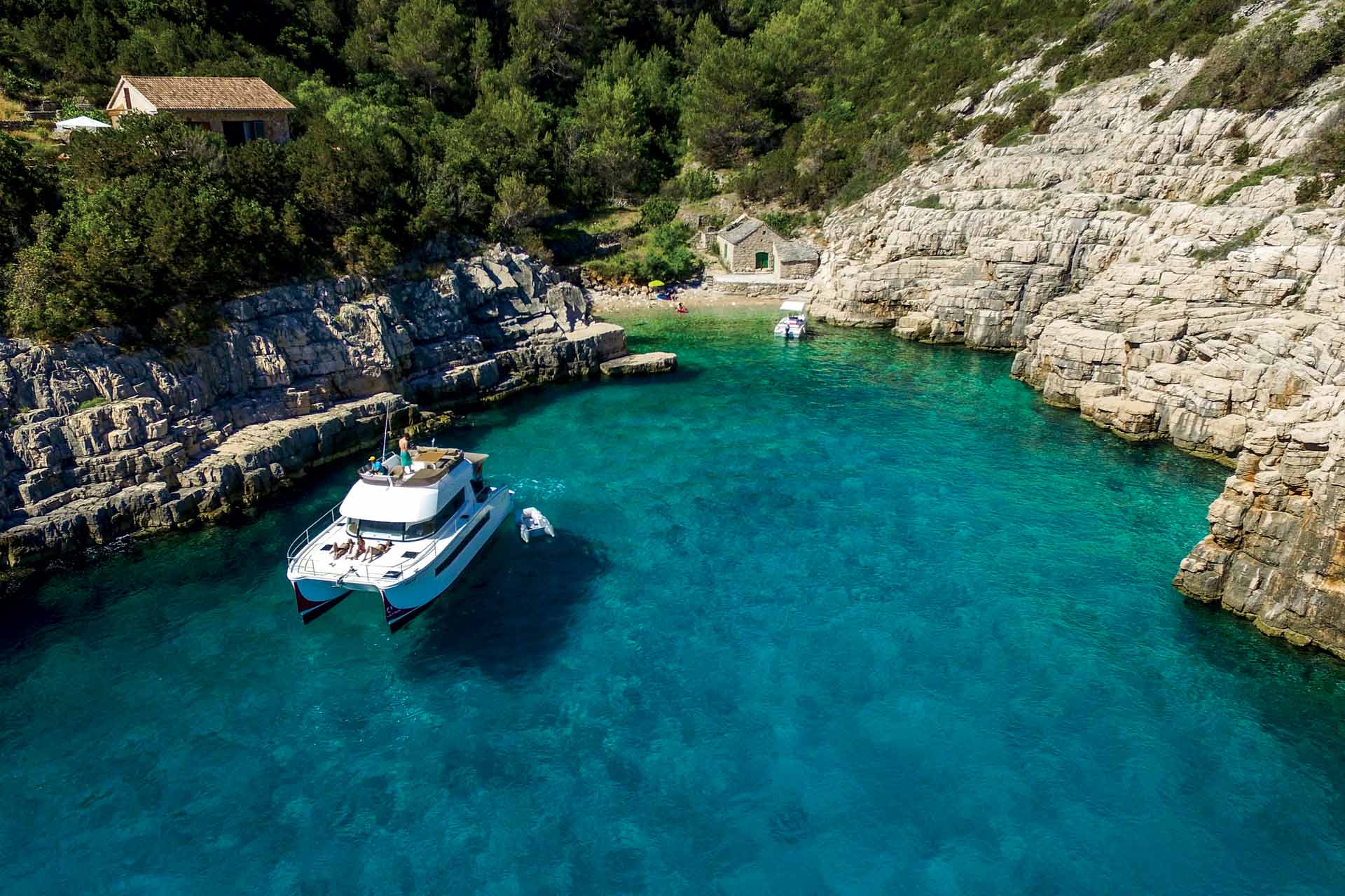 beaches in hvar mala stiniva motor yacht charter