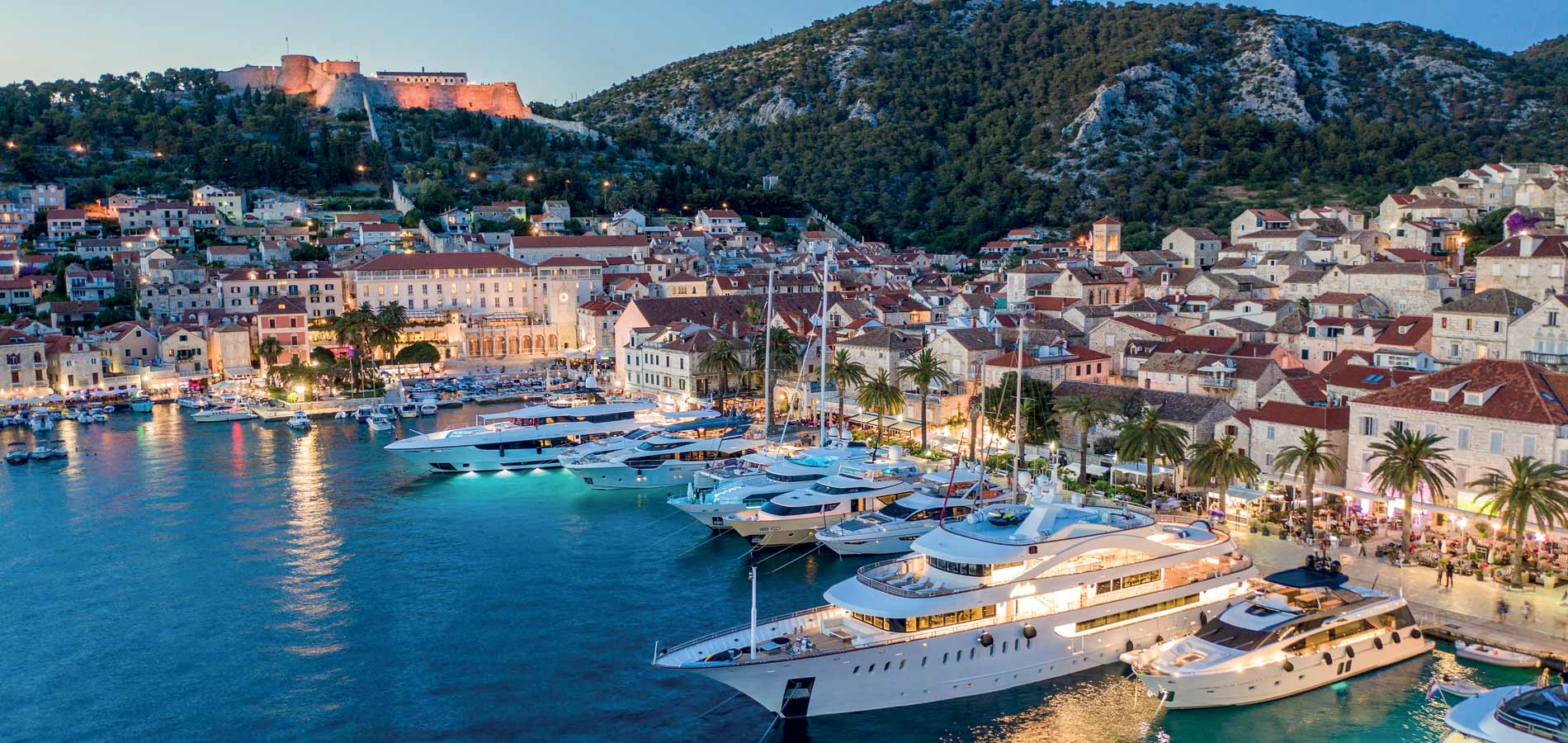 panorama view at town hvar