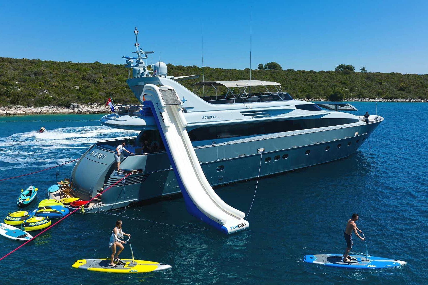 Luxury yacht Admiral Anavi water toys