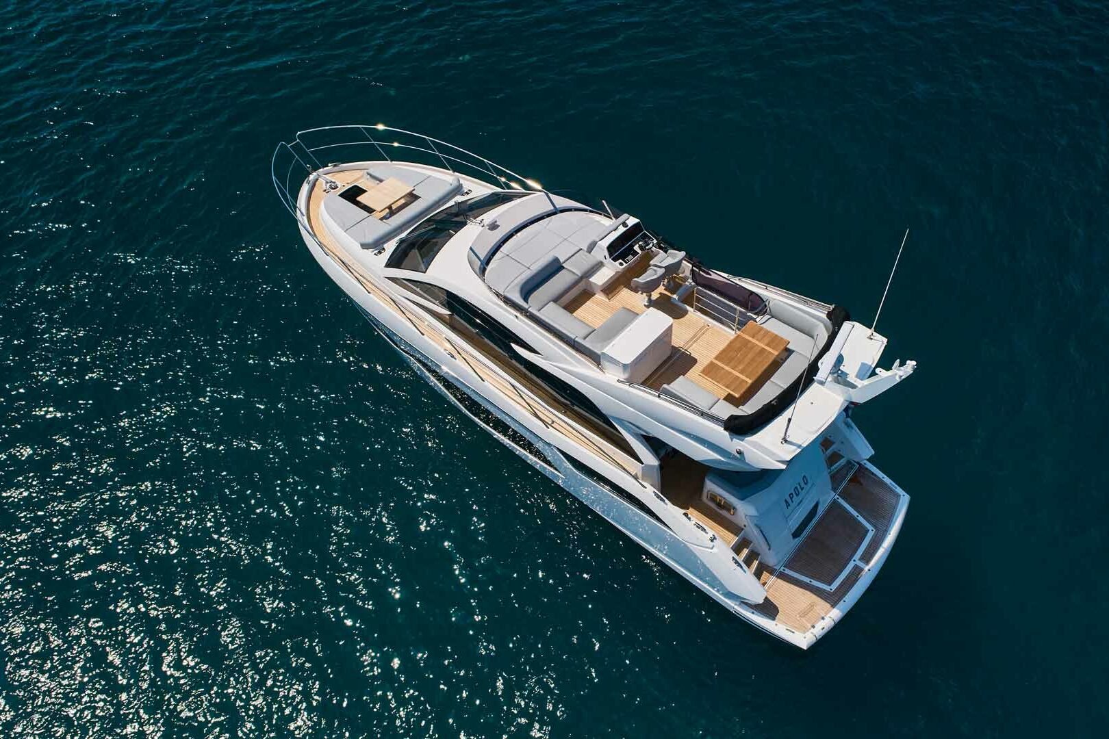 Sunseeker Manhattan 55 Apolo aereal back view