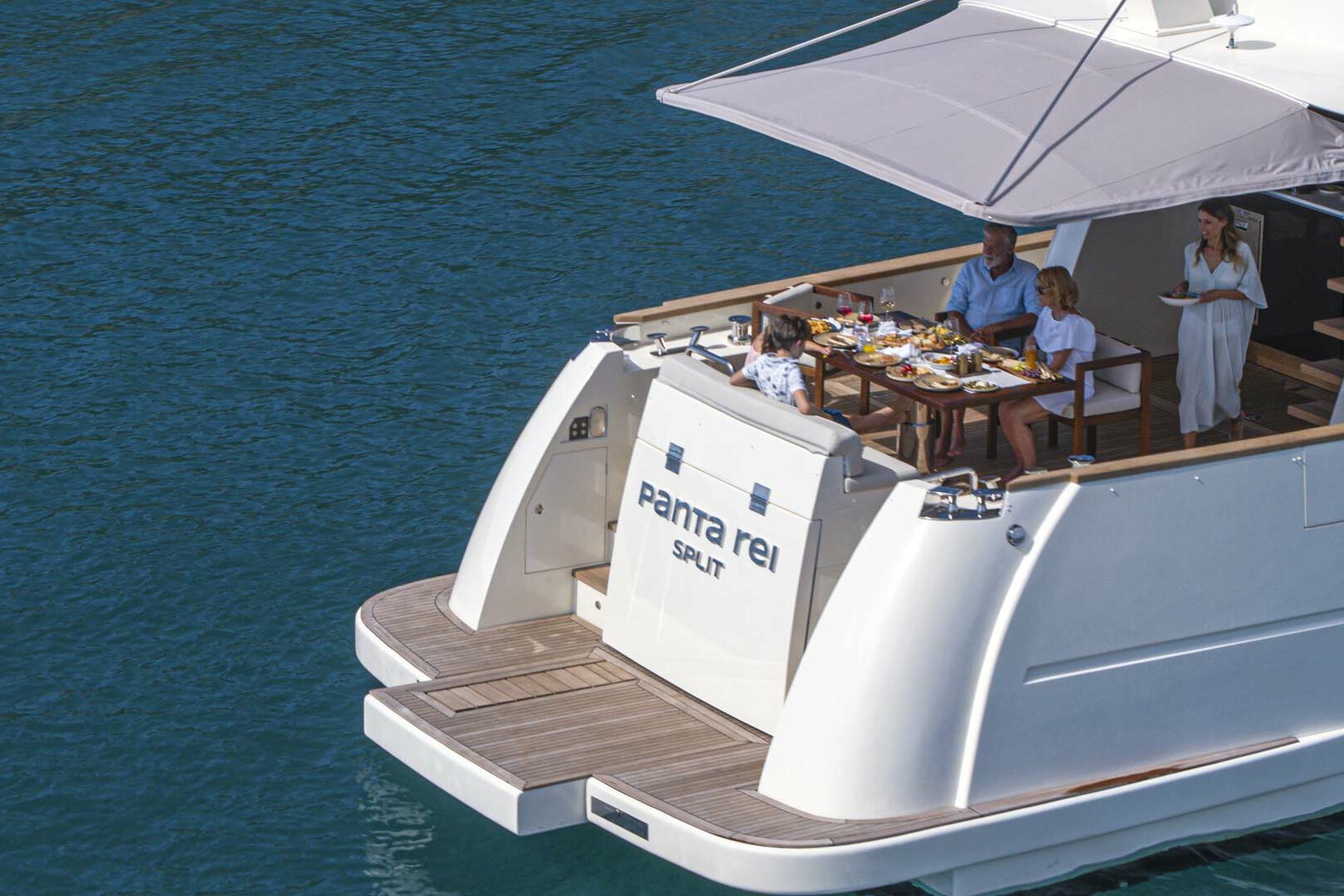 Panta Rei aft cockpit al-fresco dining