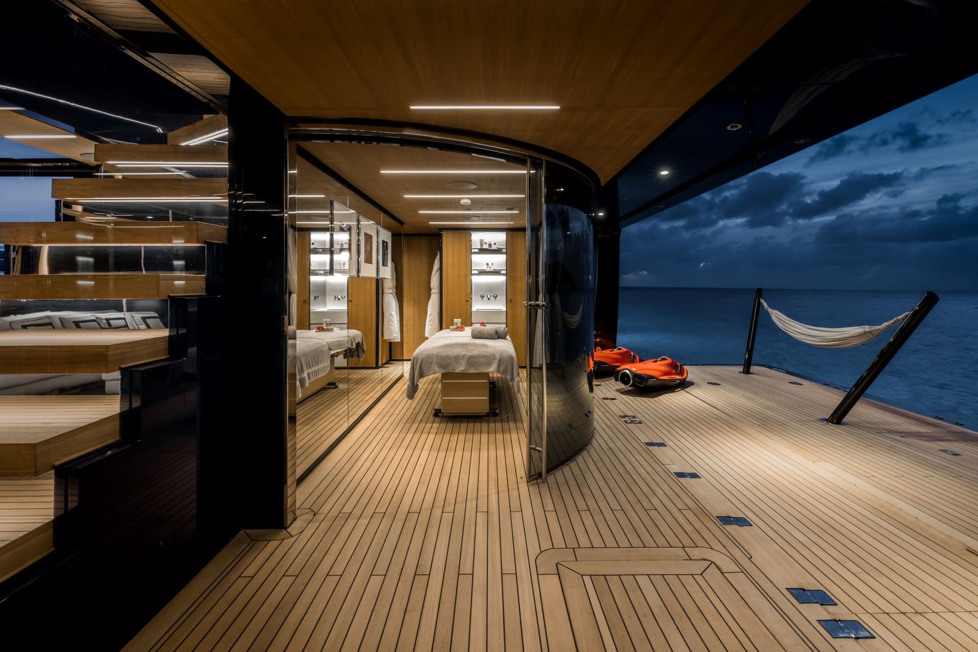 Superyacht lower deck