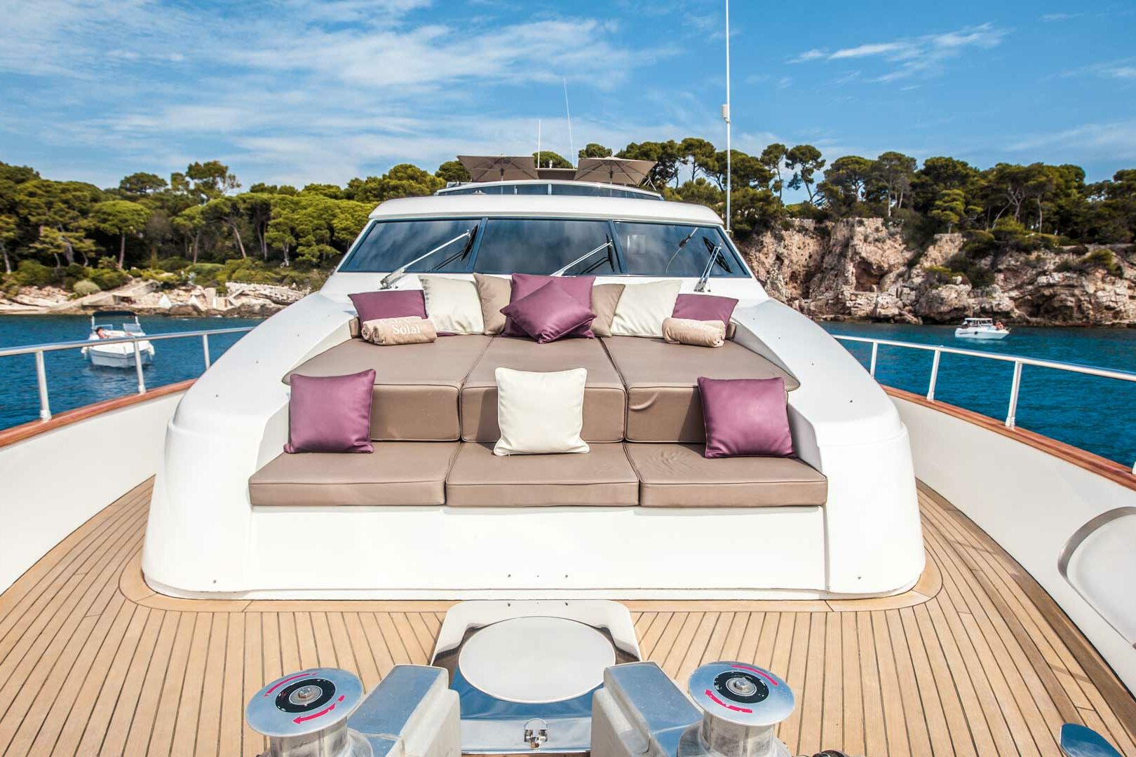 Solal foredeck sunbathing area