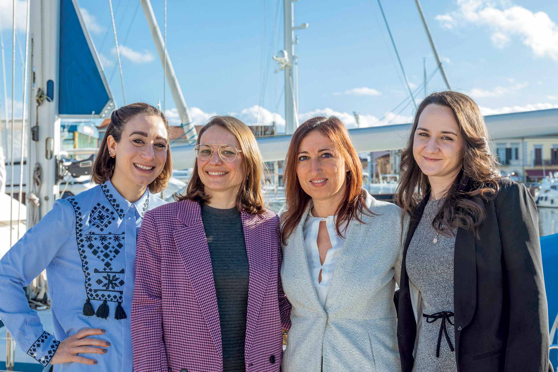 Italian team from left Gioia Nina Sra Rachele