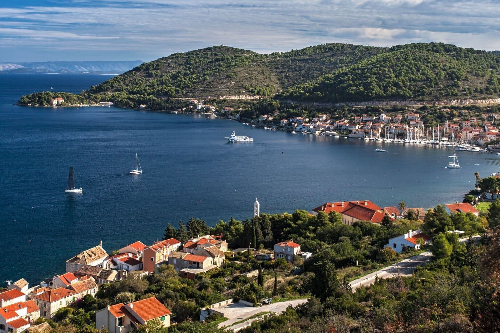 spring, vis town, croatia