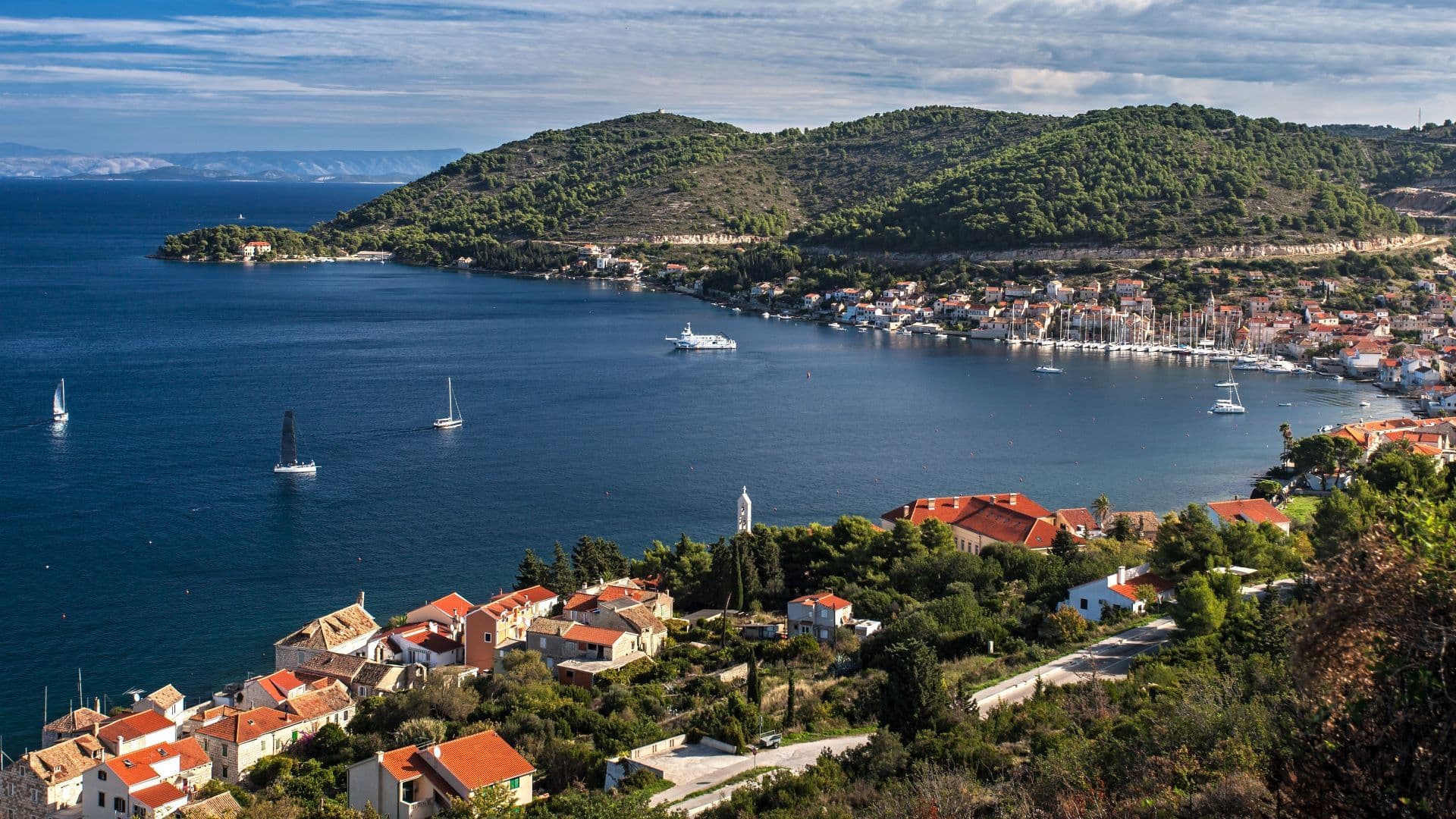 spring, vis town, croatia