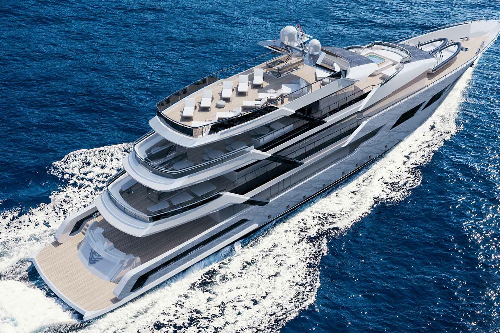 Luxury yacht Argo cruising