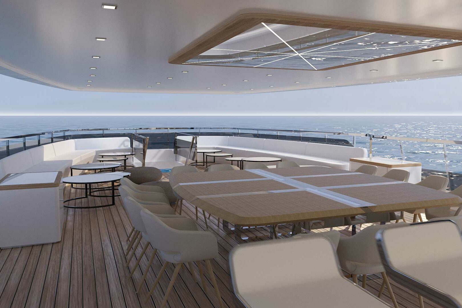 Luxury yacht Argo deck view