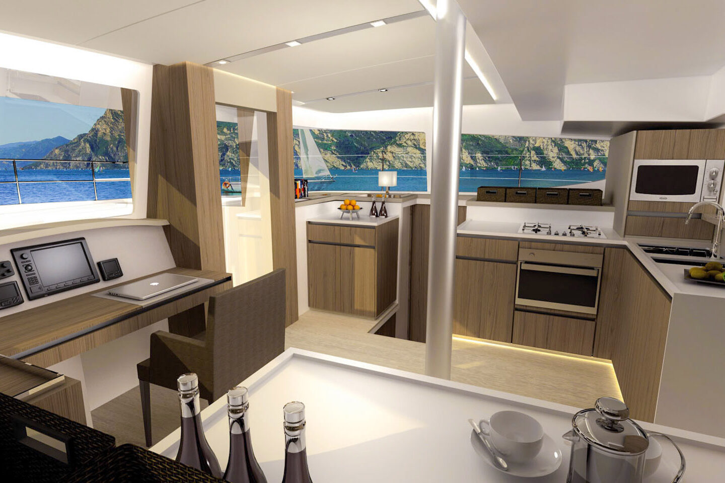 Luxury catamaran Bali 4.8 kitchen