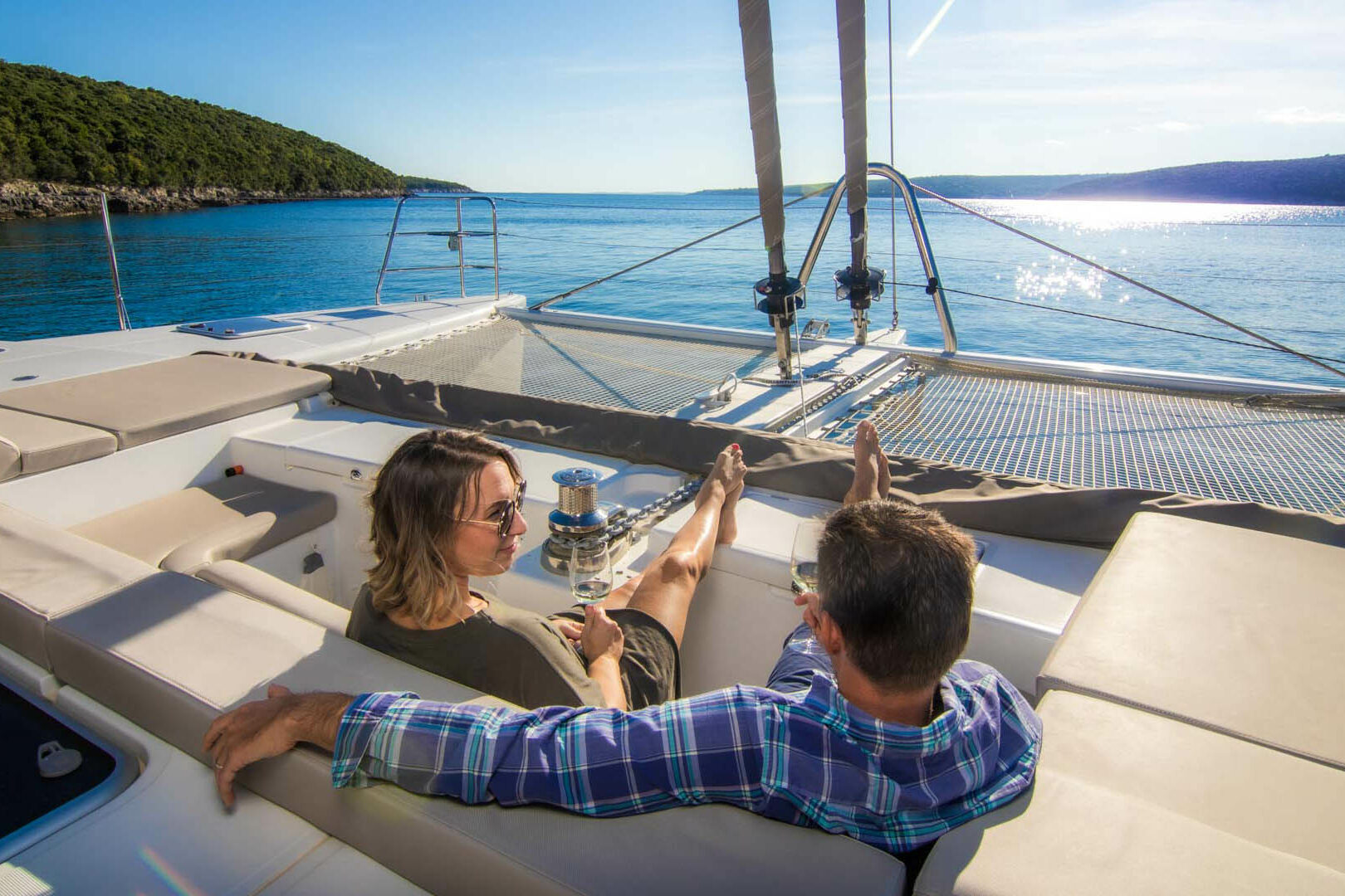 Lagoon 560 S2 foredeck cockpit