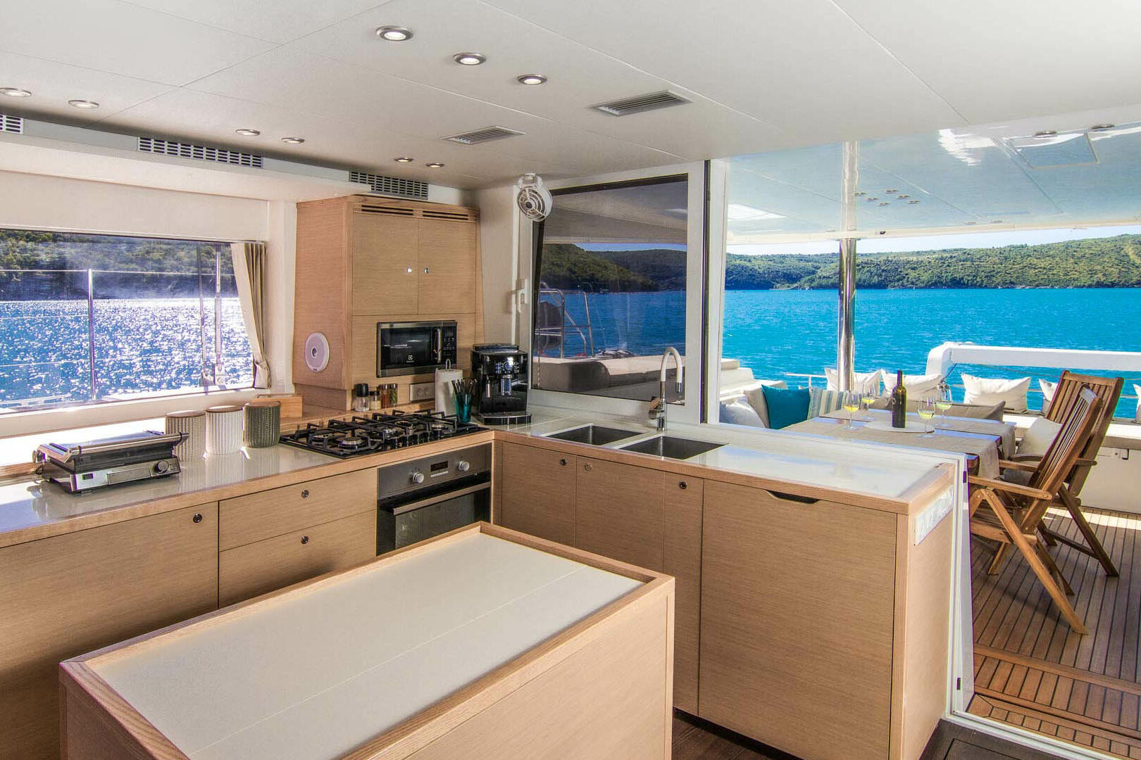 Lagoon 560 S2 kitchen