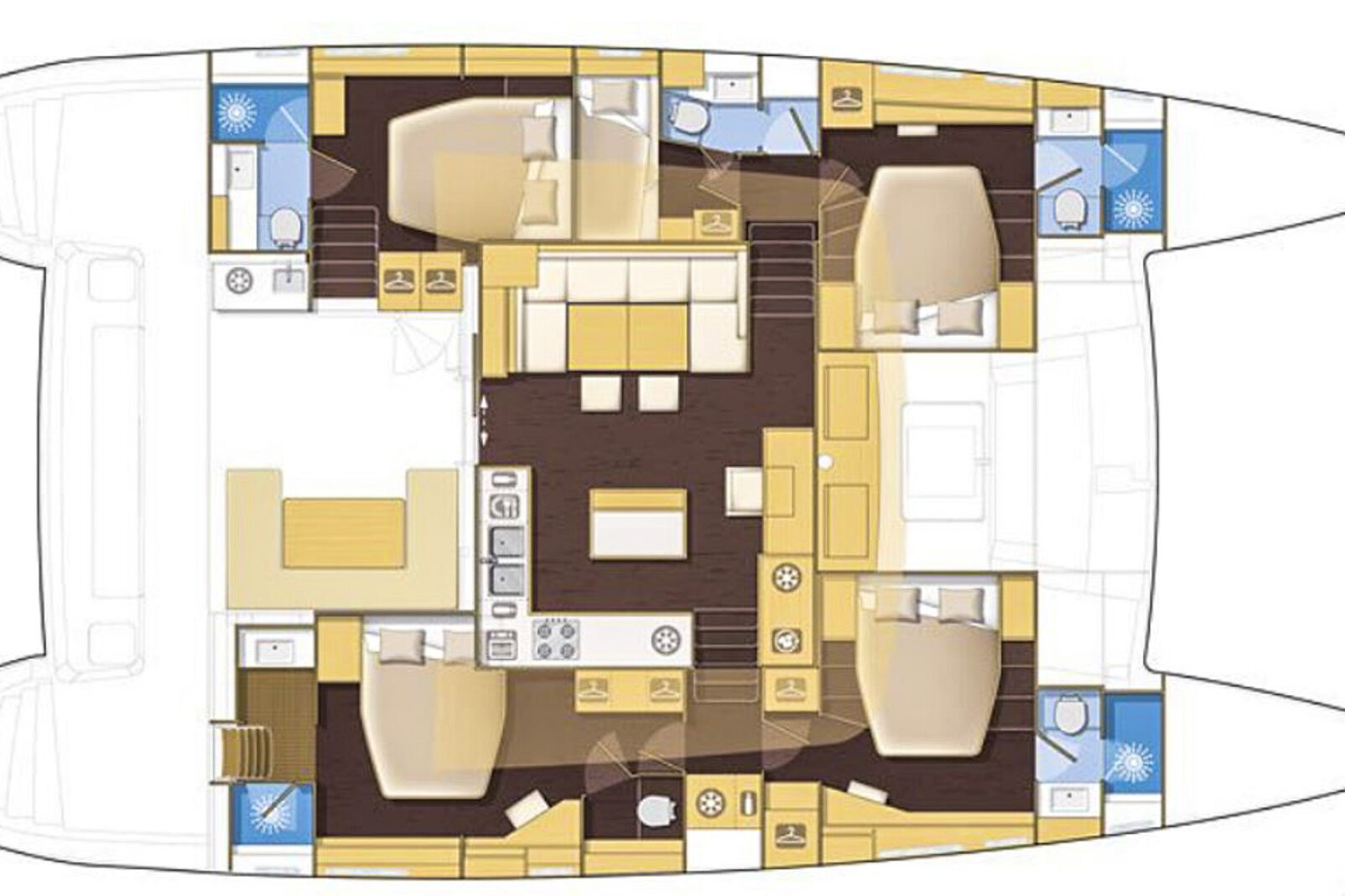 Lagoon 560 S2 layout